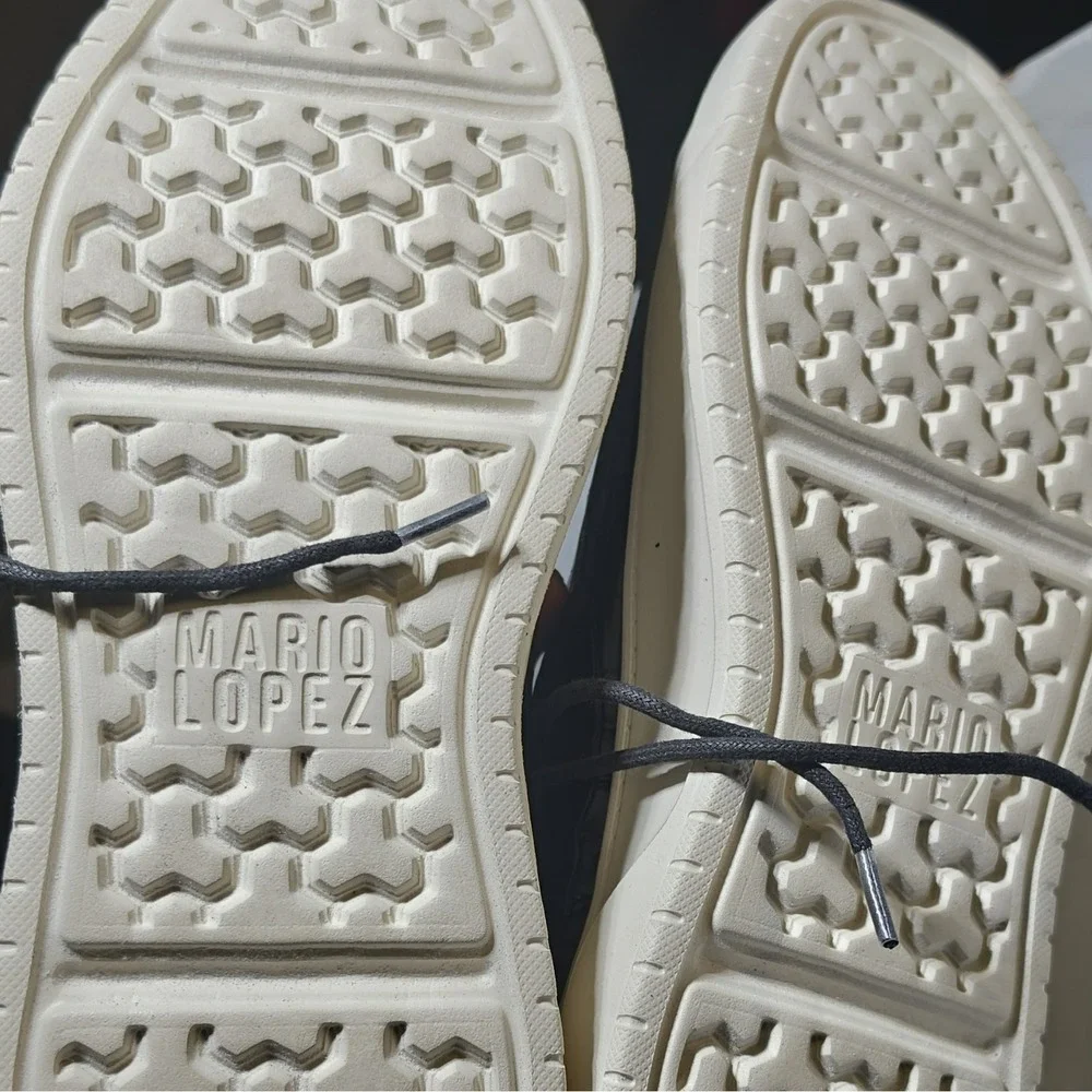Mario Lopez Cruz Black Croc/Off White Sneakers Men's US 10 Casual Shoes